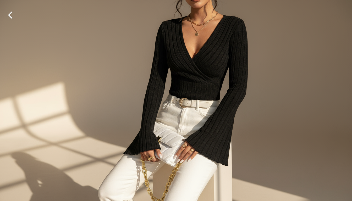 Cozy Chic V-Neck Knit Top