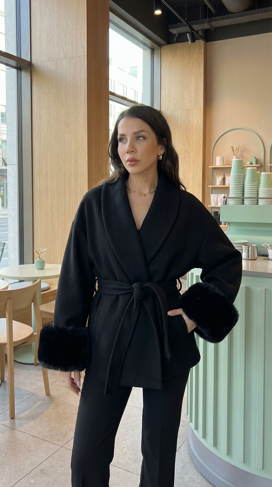 Elegance Fuskpäls Midkappa