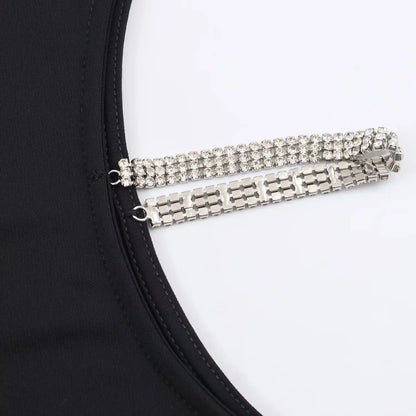 Noir Sculpt Midi Dress