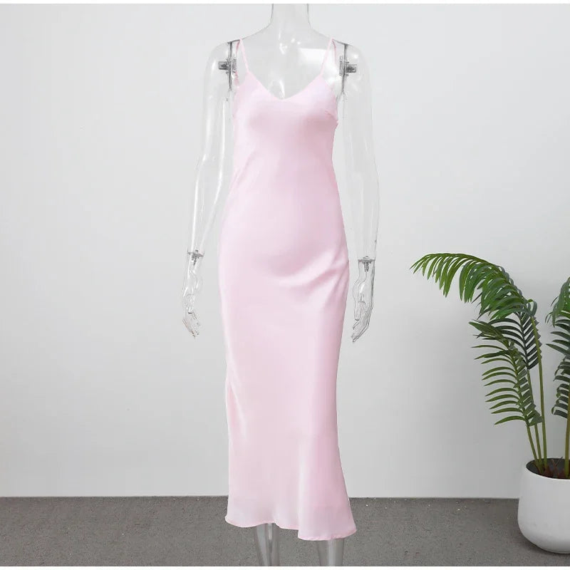 Chic Yellow Backless Gown