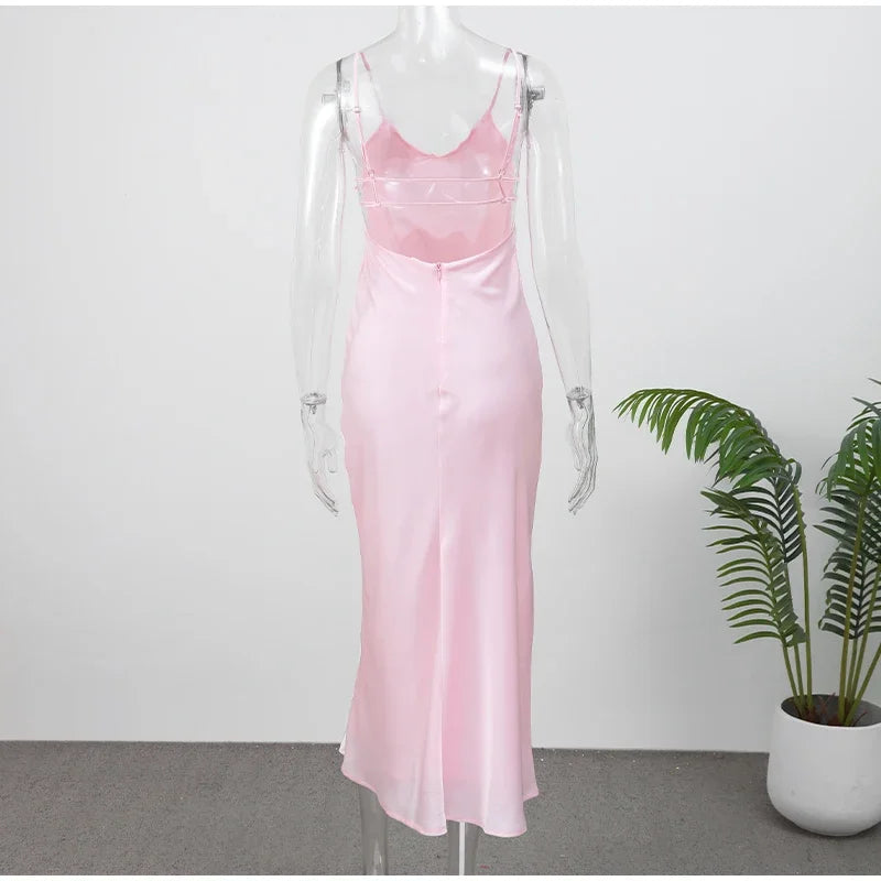 Chic Yellow Backless Gown