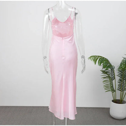 Chic Yellow Backless Gown