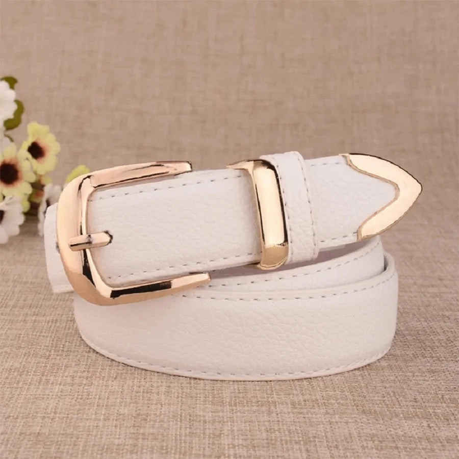 Elegant Women's White Belt